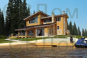 «СВДом №7» Дом стоящий на пригорке около большой воды