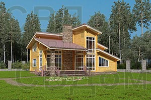 «СВДом №6» Деревянный дом с уютной террасой