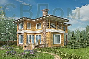 «СВДом №9» Теплый двухэтажный деревянный дом