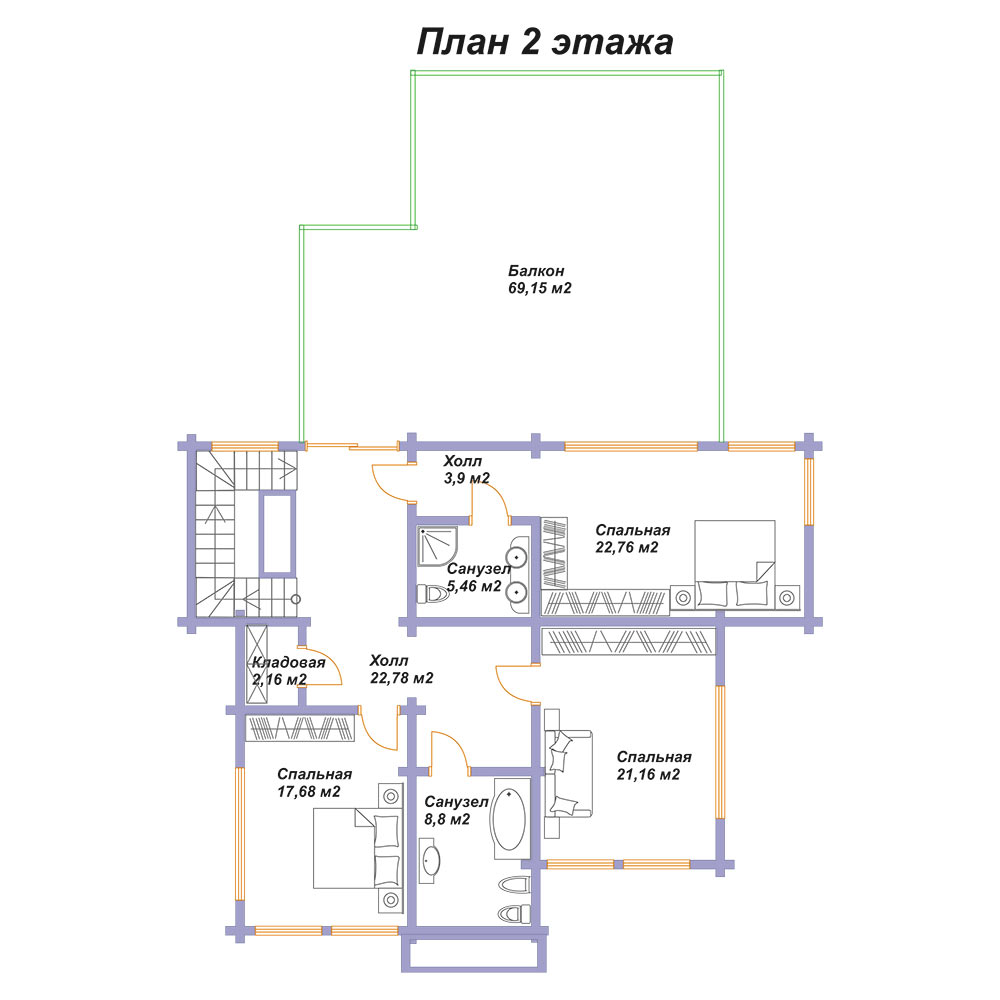 «СВДОМ №2с» план 2го этажа
